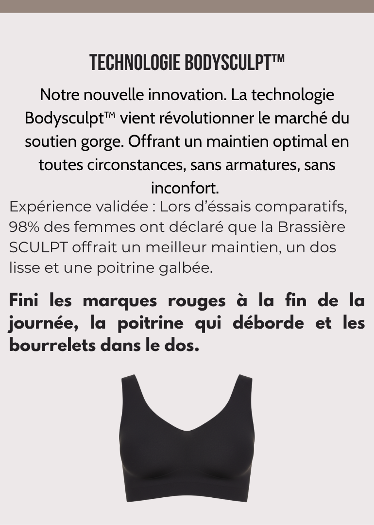 Brassière Sculpt, sans coutures et sans armatures