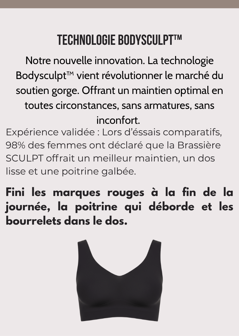 Brassière Sculpt, sans coutures et sans armatures