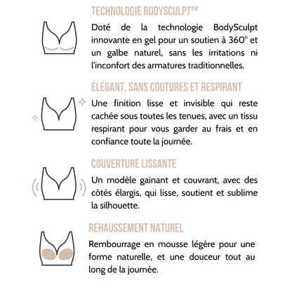 Brassière Sculpt, seconde peau lissante, push-up, sans coutures et sans armatures