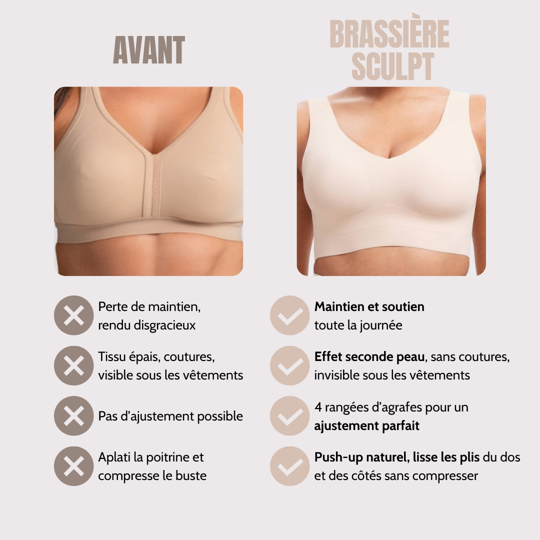 Brassière Sculpt, seconde peau lissante, push-up, sans coutures et sans armatures